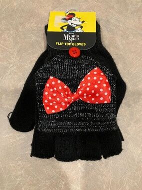 NWT Minnie Mouse Kid’s Flip-Top Gloves